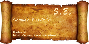 Sommer Buzád névjegykártya